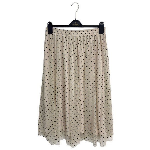 H&M Cream A-Line Skirt with Black Polka Dots - Picture 1 of 10